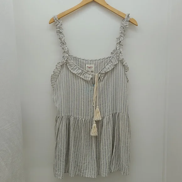 Stripe Ruffle Tank - XL - Picture 5 of 7